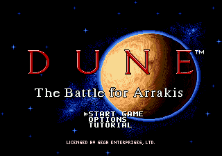 Dune - The Battle for Arrakis Title Screen